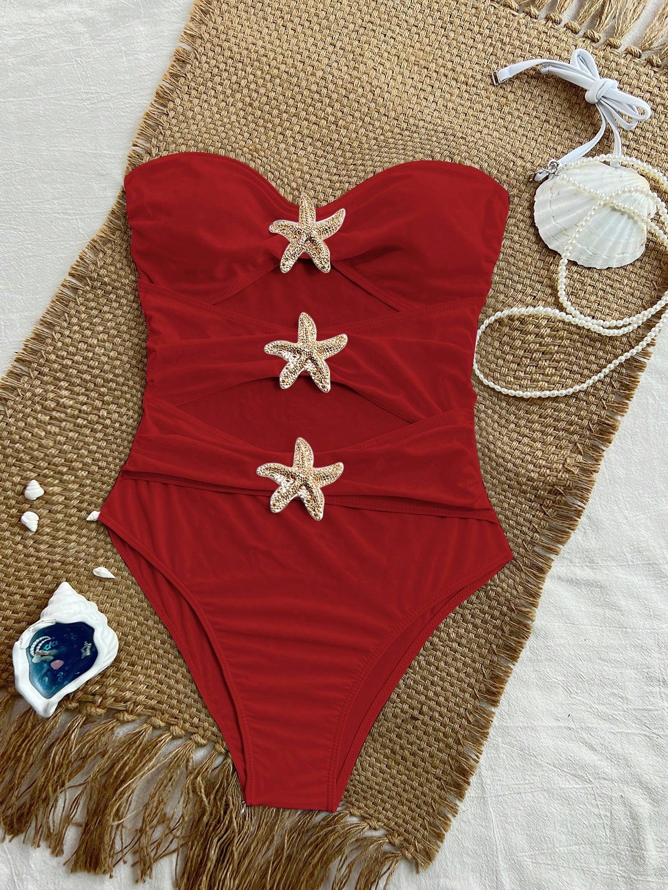 Maiô Tomara Que Caia Com Recortes E Apliques De Estrela