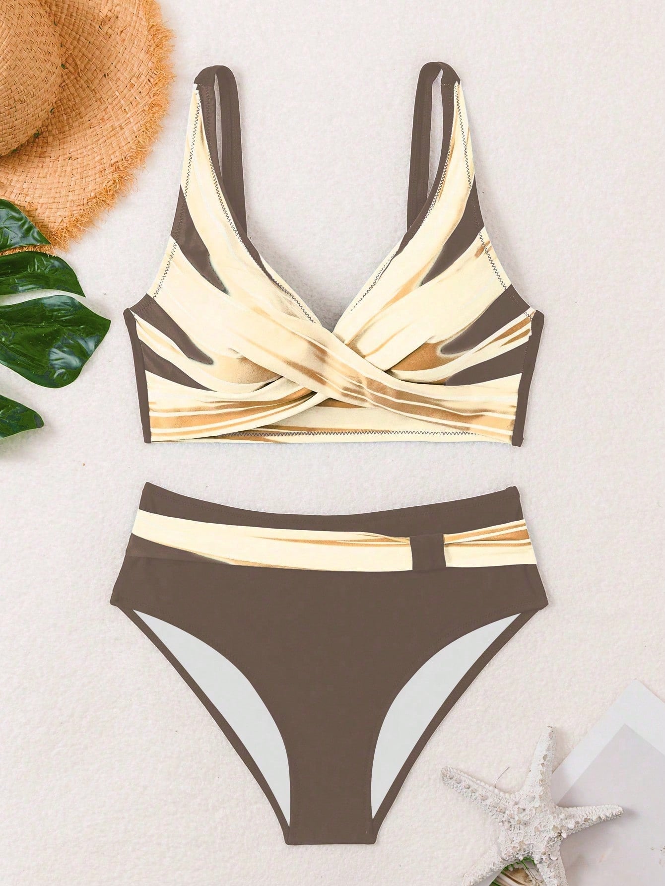 Biquíni Top Transpassado Cintura Alta Com Cinto