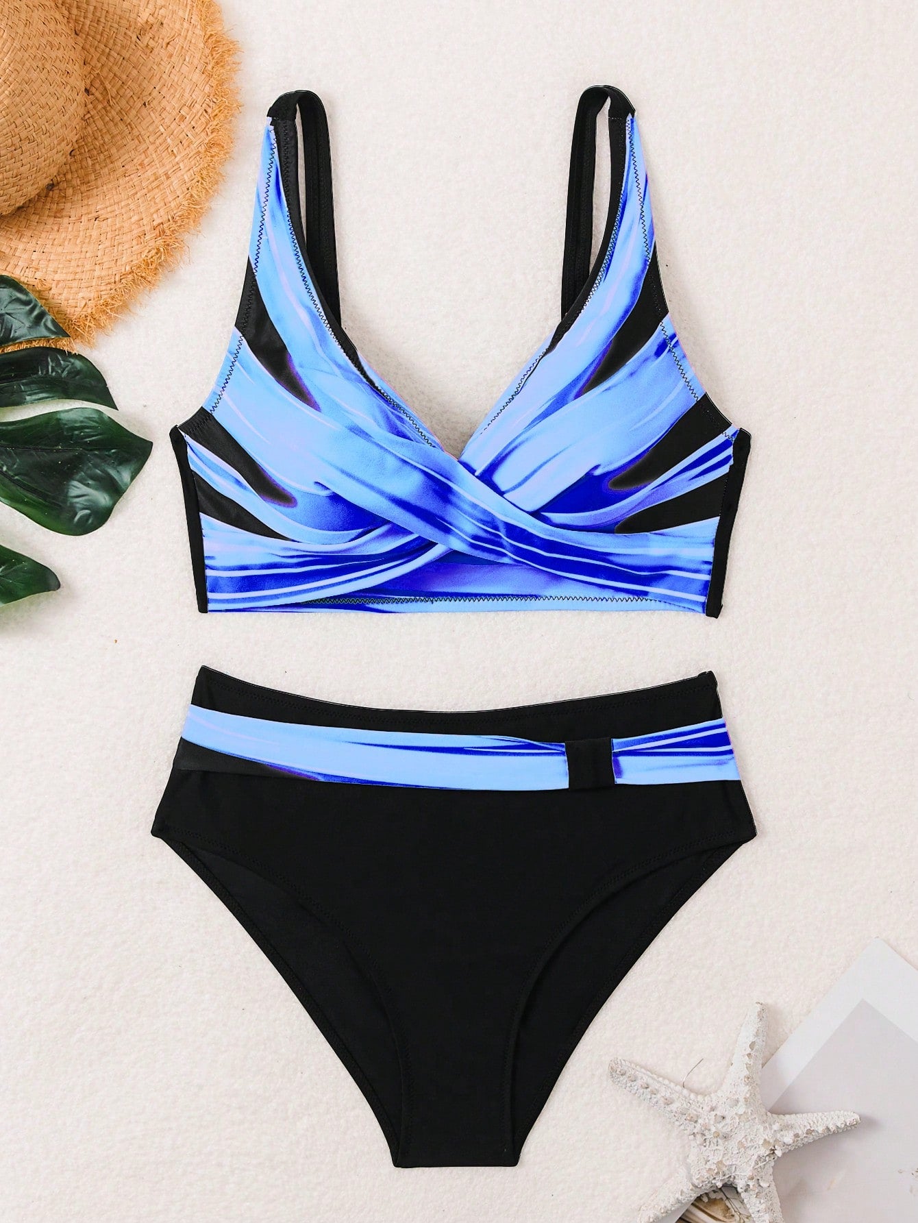 Biquíni Top Transpassado Cintura Alta Com Cinto