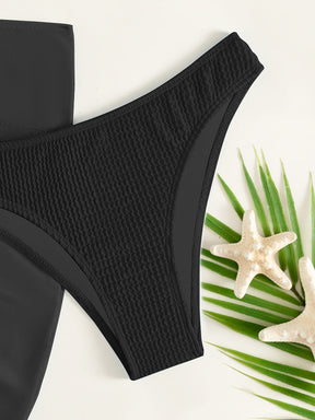 Conjunto Triângulo Texturizado Com Saia Franzida