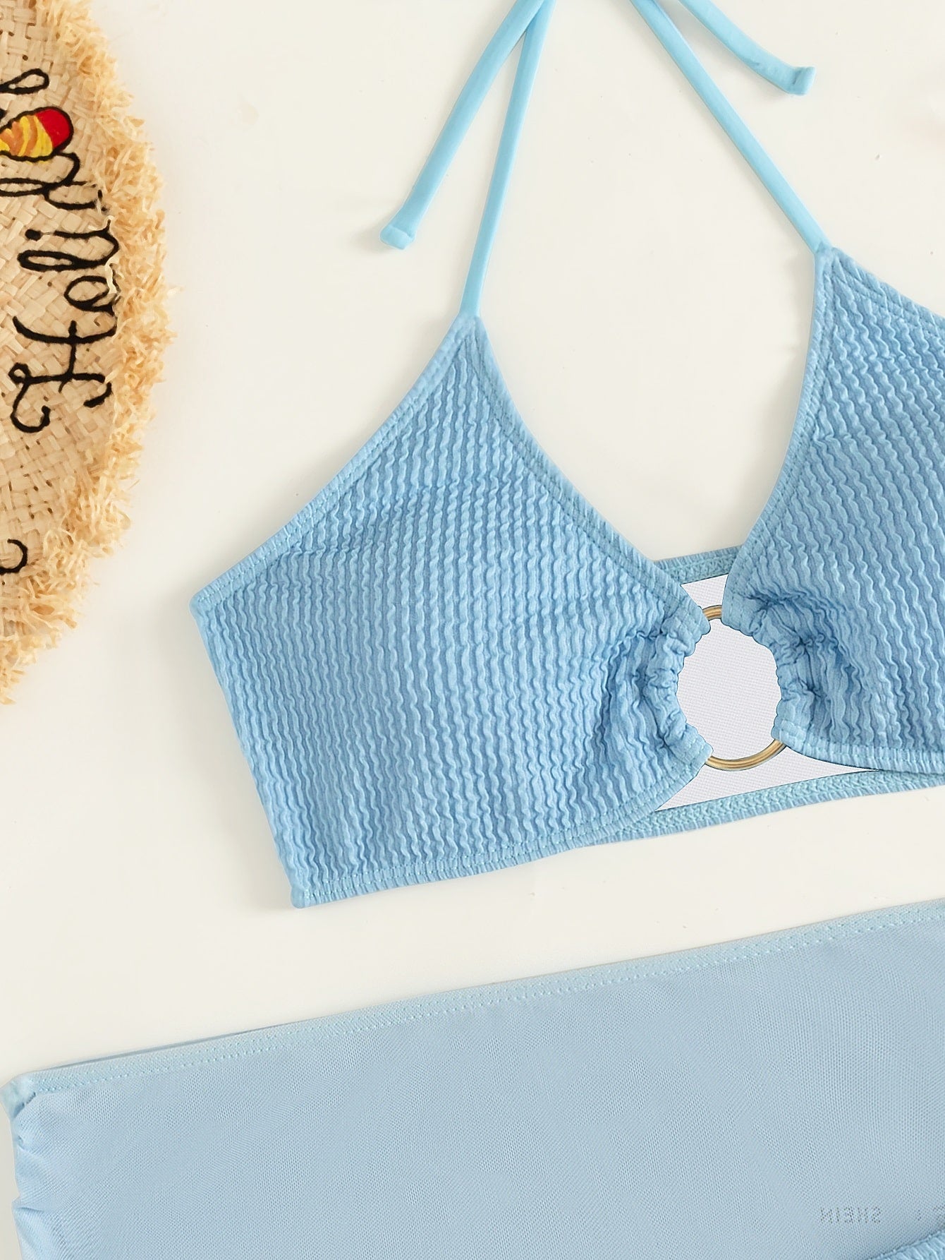 Conjunto Triângulo Texturizado Com Saia Franzida