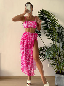 Conjunto Tomara Que Caia Com Pareô Estilo Moderno