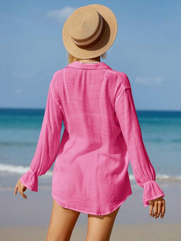 Saída De Praia Conjunto Camisa E Short Leve