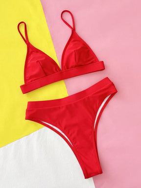 Biquíni Hot Pant Top Triângulo Com Detalhe Contrastante