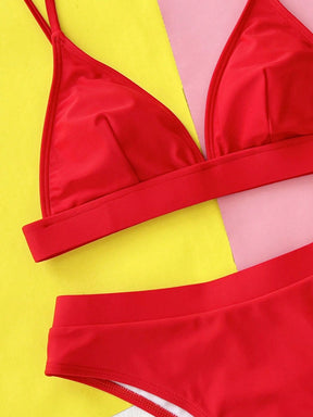 Biquíni Hot Pant Top Triângulo Com Detalhe Contrastante