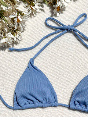 Biquíni Triângulo Tule Transparente Asa Delta