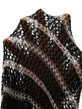 Saída De Praia Vestido Vazado Midi Decote V Com Fendas