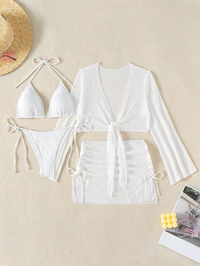 Conjunto Triângulo Com Saia E Blusa Estilo Texturizado