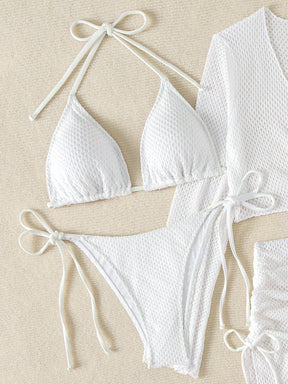 Conjunto Triângulo Com Saia E Blusa Estilo Texturizado