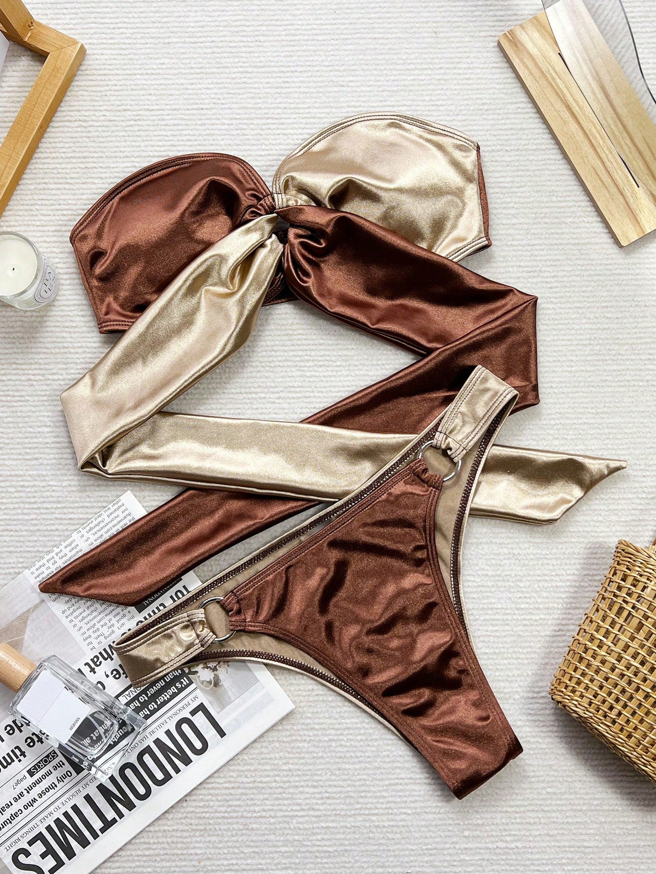 Biquíni Tomara Que Caia Com Argolas Estilo Resort