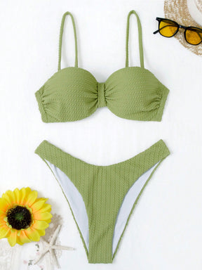 Biquíni Tomara Que Caia Texturizado Com Bojo Removível