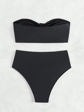 Biquíni Tomara Que Caia Hot Pant Com Flor Central