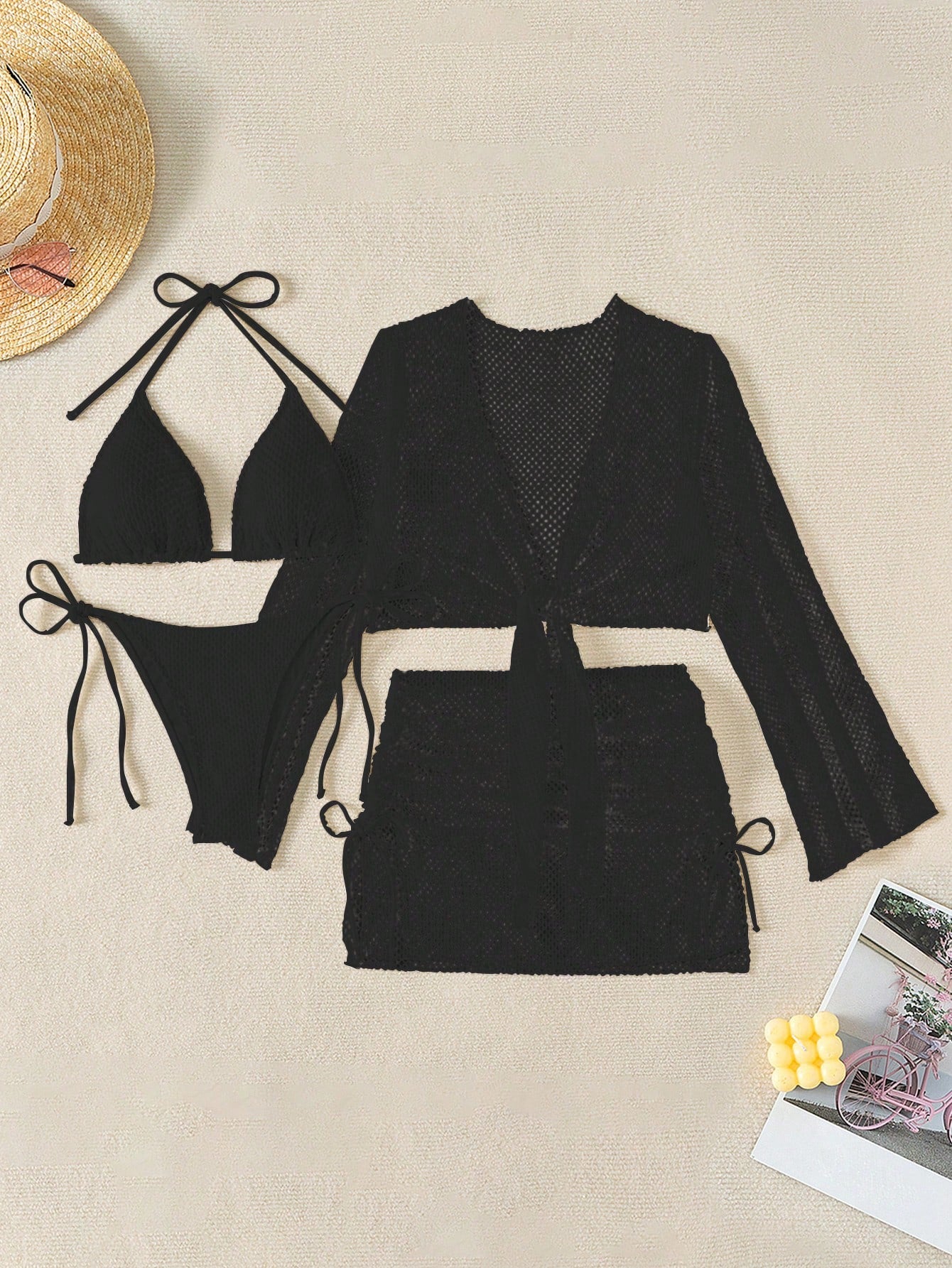 Conjunto Triângulo Com Saia E Blusa Estilo Texturizado