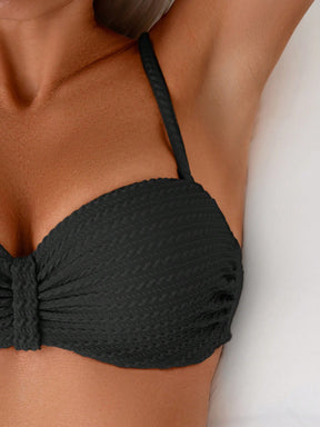 Biquíni Tomara Que Caia Texturizado Com Bojo Removível