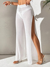 Saída De Praia Calça Fluida Com Fenda Lateral