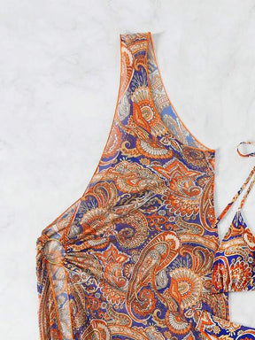 Conjunto Triângulo Com Pareô Assimétrico Estilo Boho