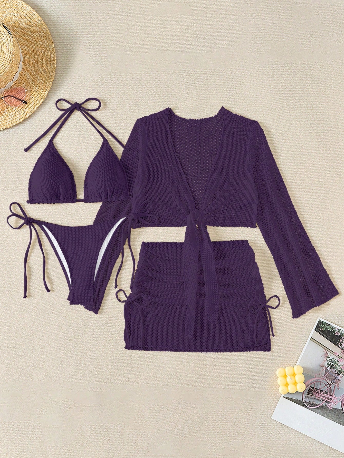 Conjunto Triângulo Com Saia E Blusa Estilo Texturizado