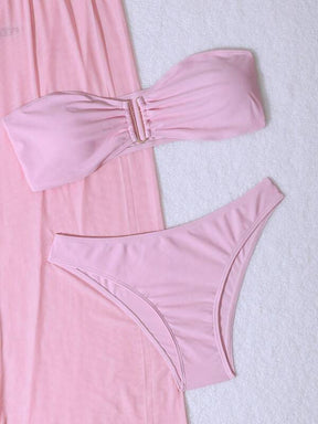 Conjunto Tomara Que Caia Com Calça Fluida E Cós Alto