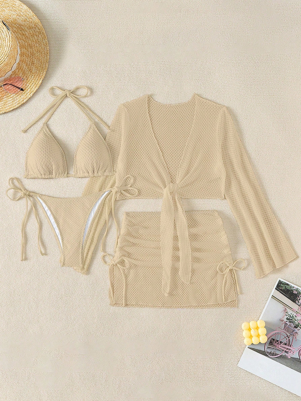 Conjunto Triângulo Com Saia E Blusa Estilo Texturizado