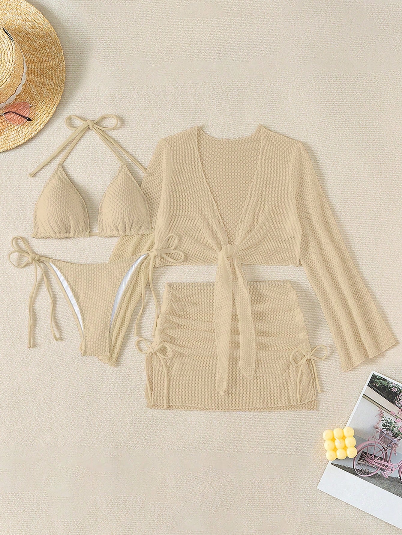 Conjunto Triângulo Com Saia E Blusa Estilo Texturizado