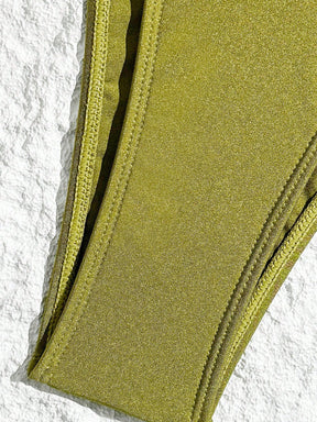 Biquíni Meia Taça High Leg Com Aviamento Estilo Resort