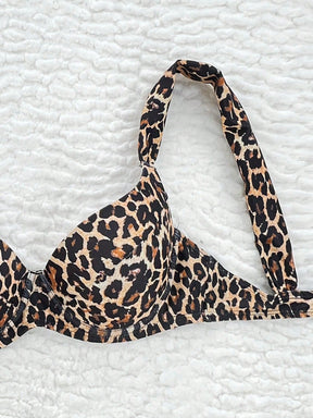 Biquíni Meia Taça Animal Print Com Alças Largas