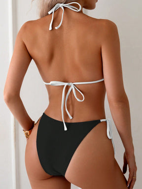 Biquíni Cortininha Com Acabamento Trançado