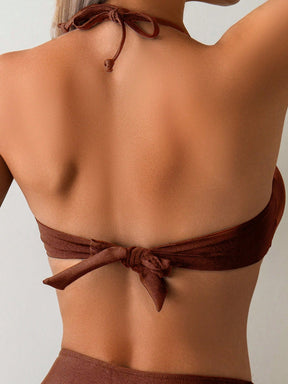 Biquíni Tomara Que Caia Cintura Alta Com Aro Decorativo