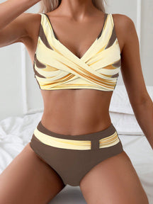 Biquíni Top Transpassado Cintura Alta Com Cinto