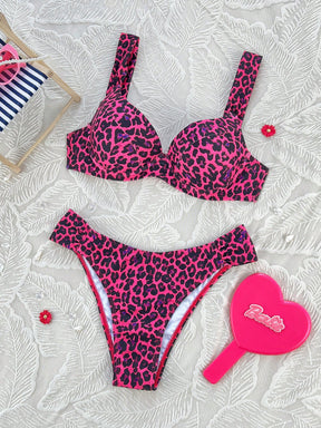 Biquíni Meia Taça Animal Print Com Alças Largas