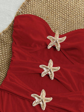 Maiô Tomara Que Caia Com Recortes E Apliques De Estrela