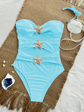 Maiô Tomara Que Caia Com Recortes E Apliques De Estrela