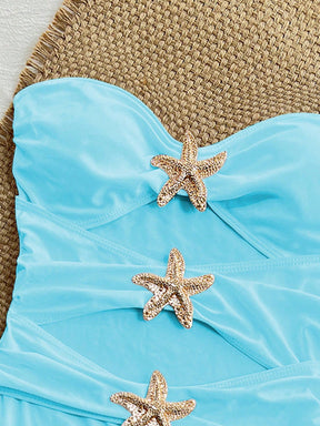 Maiô Tomara Que Caia Com Recortes E Apliques De Estrela