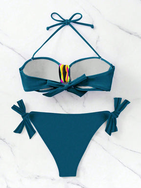 Biquíni Tomara Que Caia Com Detalhe Trançado Lateral