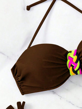 Biquíni Tomara Que Caia Com Detalhe Trançado Lateral