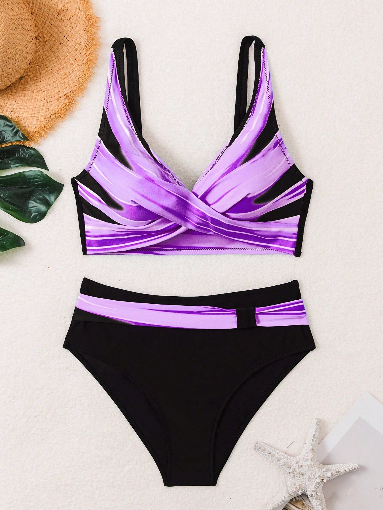 Biquíni Top Transpassado Cintura Alta Com Cinto