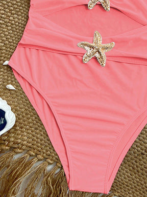 Maiô Tomara Que Caia Com Recortes E Apliques De Estrela