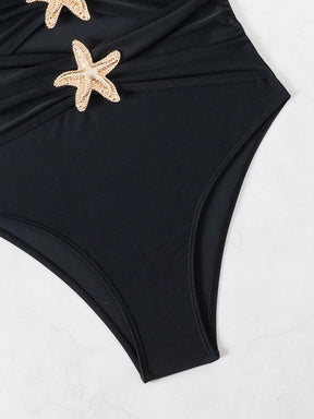 Maiô Tomara Que Caia Com Recortes E Apliques De Estrela