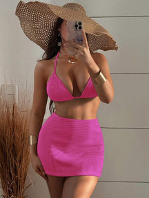 Conjunto Triângulo Com Saia Reta Estilo Minimalista