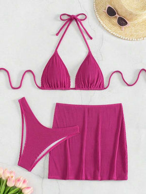 Conjunto Triângulo Com Saia Reta Estilo Minimalista