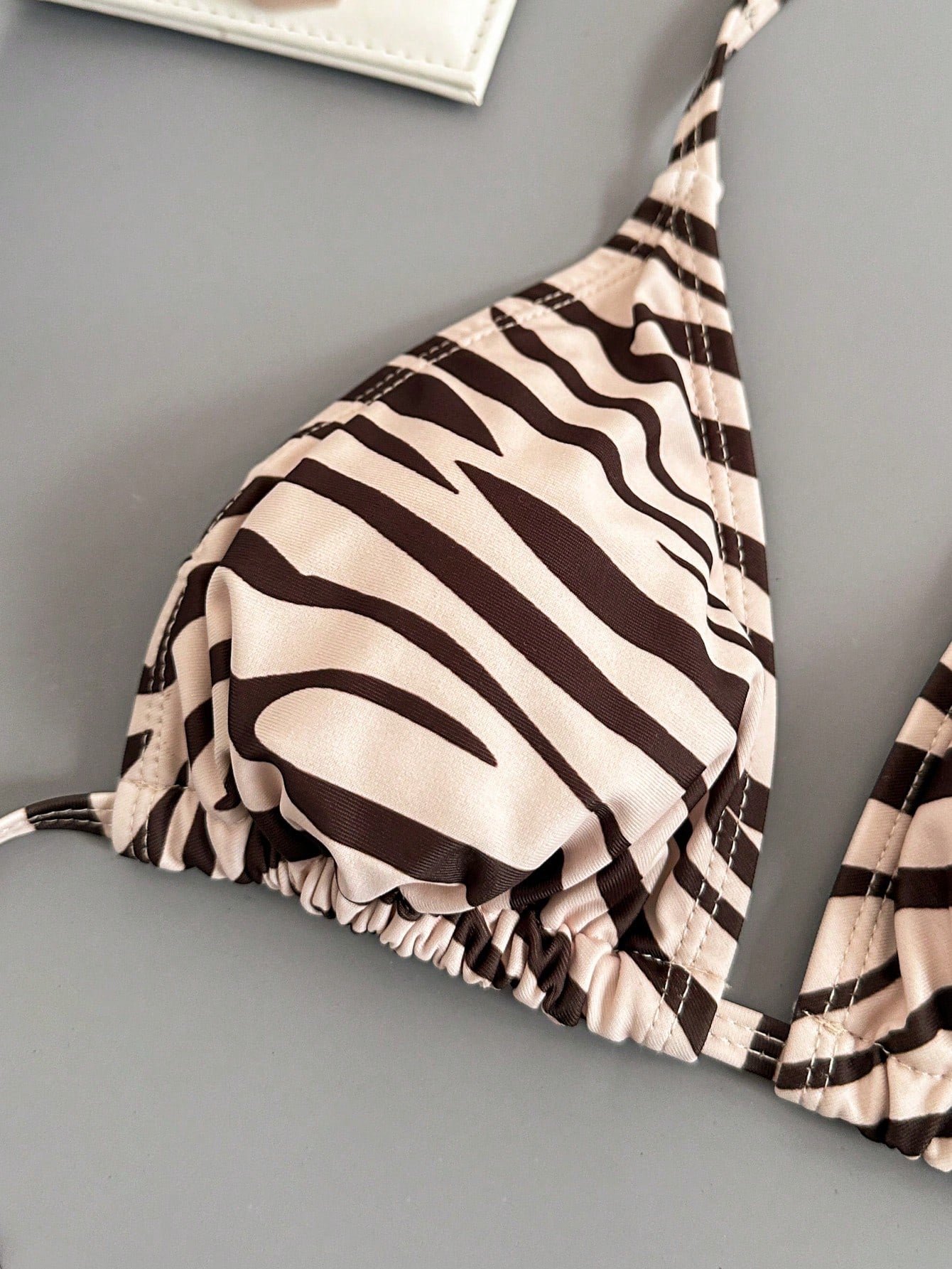 Biquíni Cortininha Estampa Animal Print Zebra Ajustável