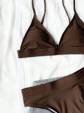 Biquíni Hot Pant Top Triângulo Com Detalhe Contrastante