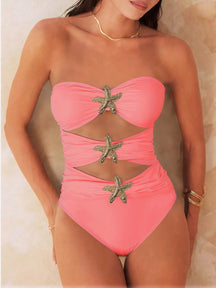 Maiô Tomara Que Caia Com Recortes E Apliques De Estrela